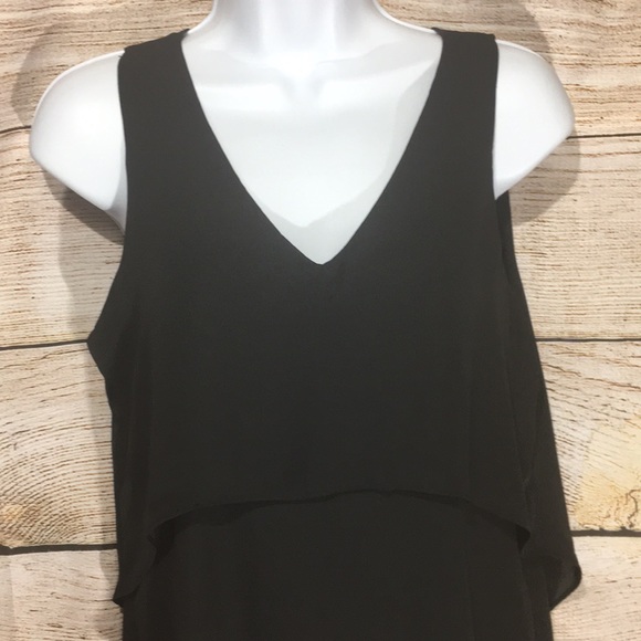 Neesha small black drapes tank top v shaped 561 - Picture 2 of 8